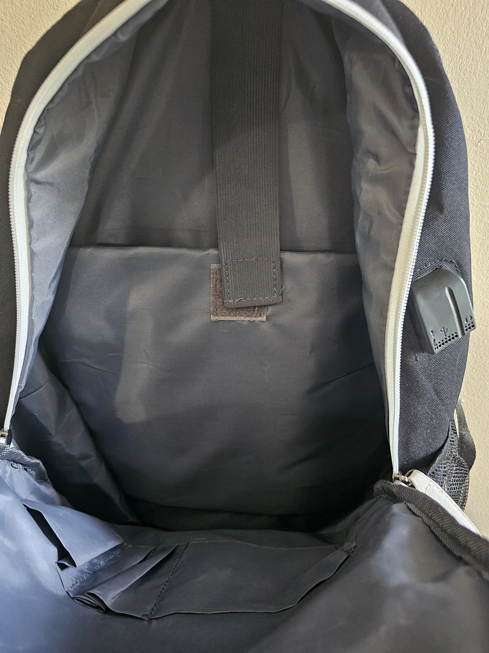 Harry Potter Inspired Black Graphic Zip Front Backpack with White Trim
